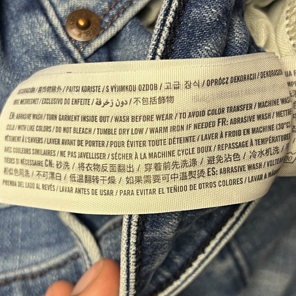 Abercrombie & Fitch Jeans Size 4/27 Short Blue Harper Low Rise Ankle Frayed Hem - Picture 9 of 11